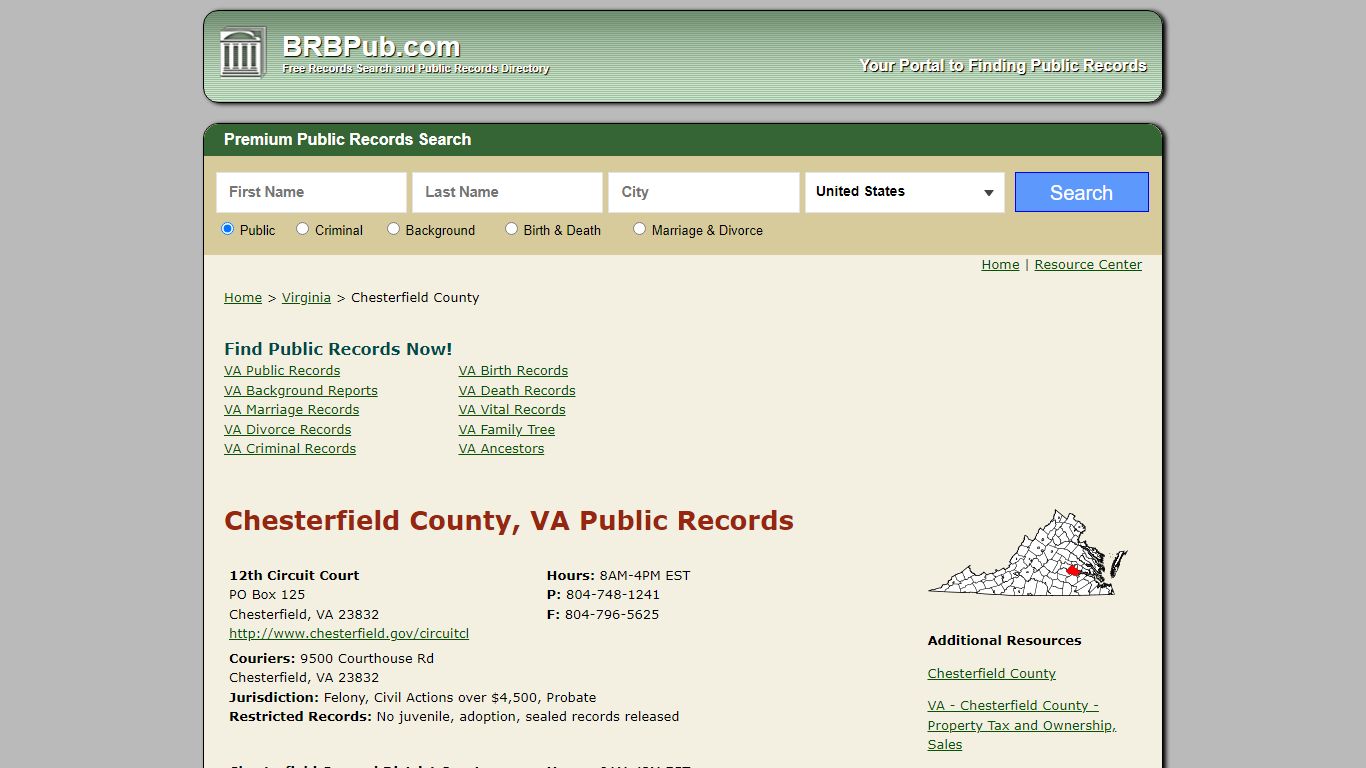 Chesterfield County Public Records | Search Virginia ...