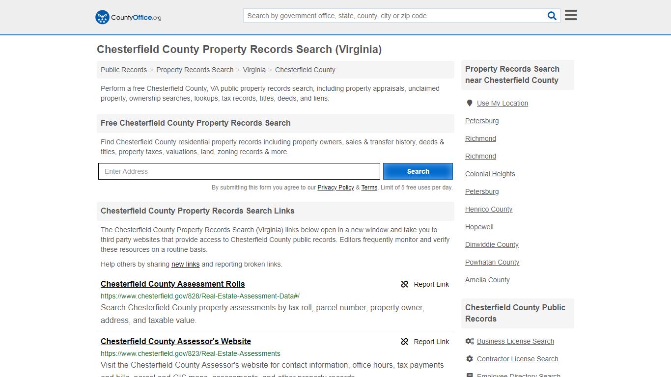 Property Records Search - Chesterfield County, VA ...